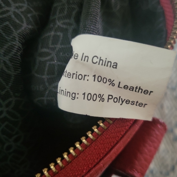 Lodis Red Pebbled Leather Wristlet Clutch / Wallet Purse - Picture 13 of 13